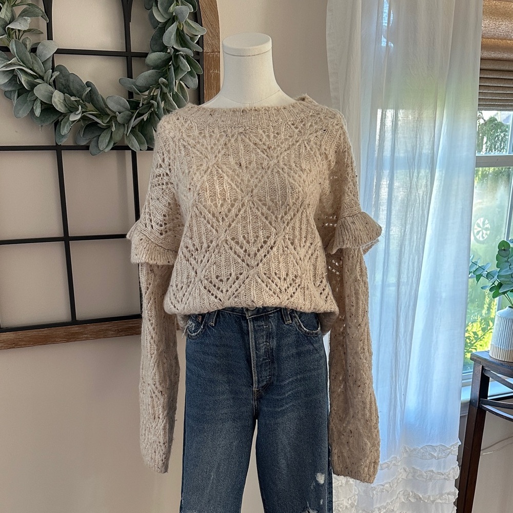 Old Navy Beige Textured Sweater